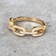 制造时尚手指戒指妇女珠宝定制真正的18k 14k 黄金镀金链接立方氧化锆戒指