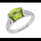 Custom high quality women jewelry gemstone finger rings peridot engagement ring 925 sterling silver