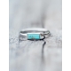 Manufacture women jewelry dainty gemstone rings blue turquoise sterling silver princess cut turquoise ring
