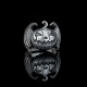 High quality oxidization 925 sterling silver rings vintage ghost skull halloween jewelry silver pumpkin ring