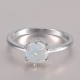 制造商独特的设计结婚戒指妇女珠宝定制高品质的925银白色火蛋白石戒指