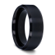 制造商结婚6mm带戒指时尚珠宝简洁的设计高抛光镜质朴灰色黑色钨戒指