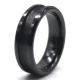 制造商高品质的时尚珠宝男子手指戒指抛光的黑色金属通道钛戒指