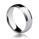 High quality 316 stainless steel men ring polished beveled inside satin matte outside stainless steel ring