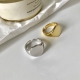 Wholesale fine jewelry real solid gold rings high quality mirror polished effect custom 18k gold signet ring adjustable