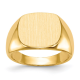 制造商真正的纯金高级珠宝定制优质镜面抛光空白拉丝顶部18k金印章戒指