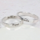 Manufacturer classic 925 sterling silver rings band personalized engraved name letter black antique silver band ring