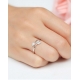 Manufacture adjustable finger ring women jewelry cubic zirconia delicate arrow 925 sterling silver resizable rings