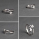 制造可调手指戒指妇女珠宝立方氧化锆精致箭925纯银可调整大小戒指