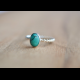 定制开放可调节的手指戒指设计简单的宝石珠宝绿松石纯银戒指妇女